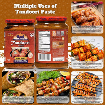 Rani Tandoori Paste (No Colors) 26.5Oz (750G) Glass Jar ~ For Tandoori Chicken, Chicken Tikka, Paneer Tikka | All Natural | Non-