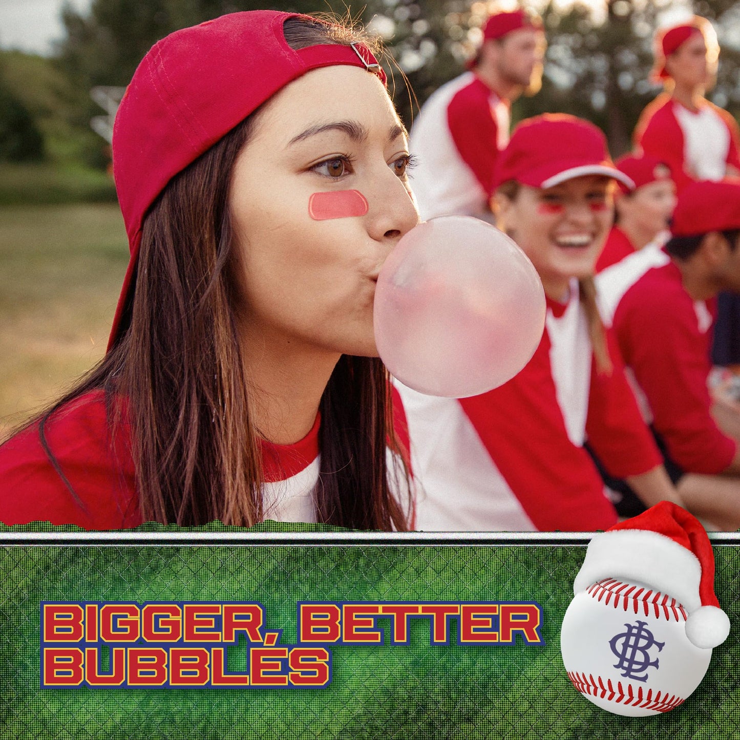 Big League Chew Peppermint Bubble Gum 3-Pack - 2.12oz Packets - Baseball and Party Favors