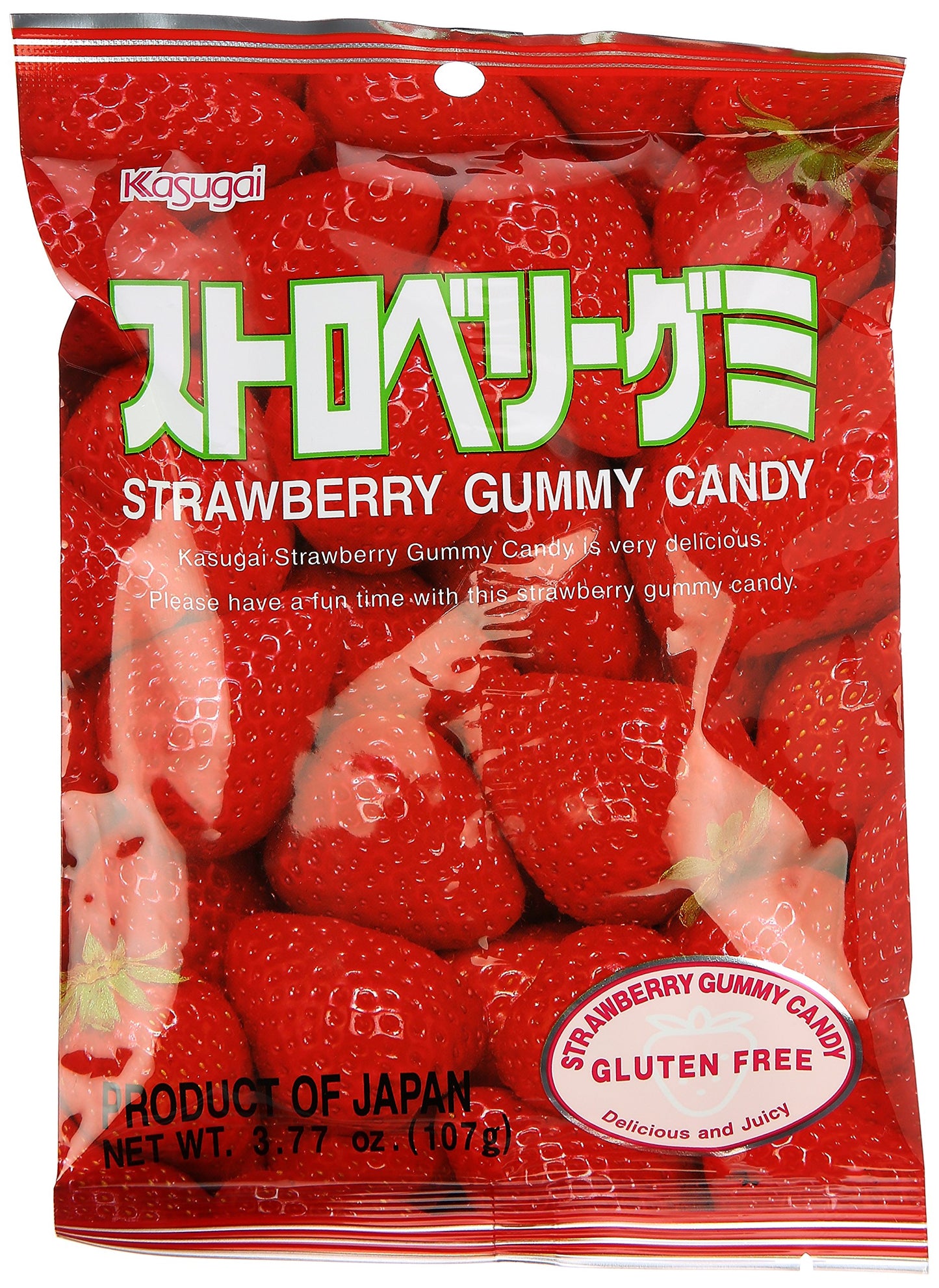 Kasugai Gummies Strawberry Gummy Candies, 3.77 Ounce