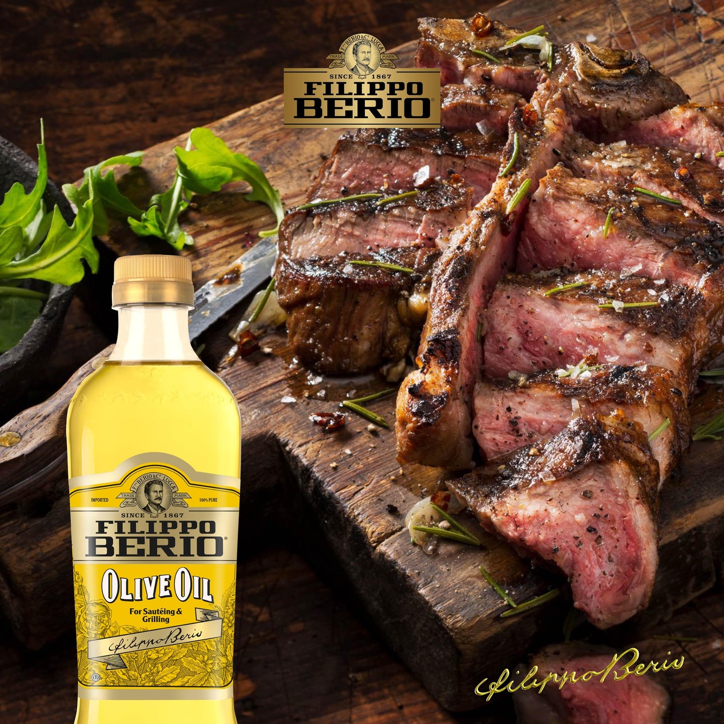 Filippo Berio Pure Olive Oil, 16.9 Ounce Rpet Bottle