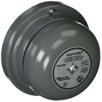 Edwards-Signaling-340-4G5 Bell, 24Vac, 0.250A, Gray