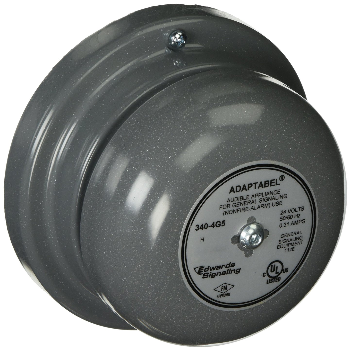 Edwards-Signaling-340-4G5 Bell, 24Vac, 0.250A, Gray