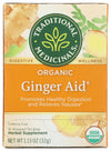 Traditional Medicinals Organic Ginger Aid Herbal Tea - 16 Tea Bags, Promotes Healthy Digestion, Pack of 1