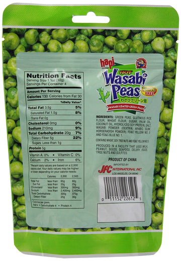Hapi Wasabi Pea Pouch, 4.23 Ounce (Pack of 12)