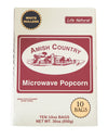 Amish Country Popcorn | Old Fashioned Microwave Popcorn | 10 Bags Lite Natural White Hulless | Non-GMO, Gluten Free, Microwaveab