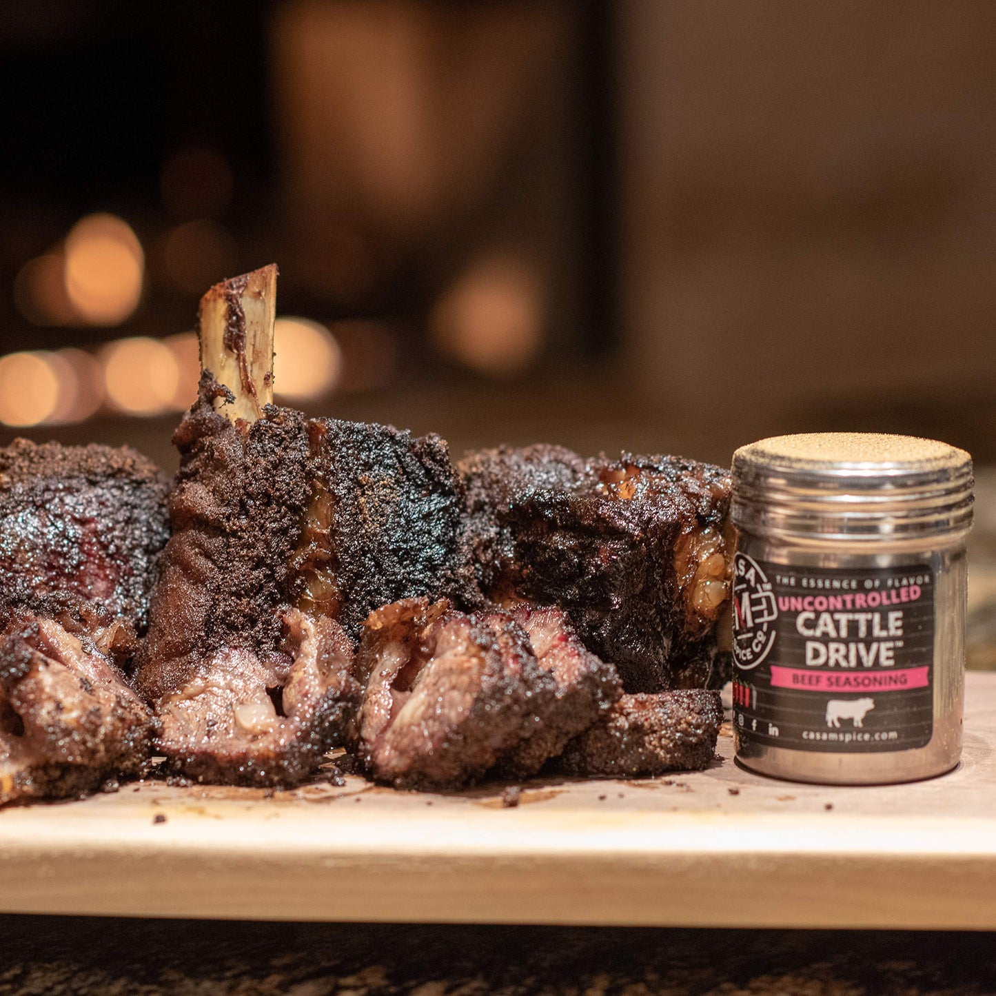 Casa M Spice Co Cattle Drive Beef Seasoning Very Low Sodium No Msg Gluten Free Keto-Friendly Bbq Spices (Original, Stainles