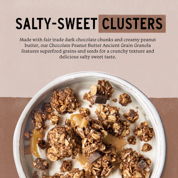 Purely Elizabeth, Chocolate Peanut Butter, Ancient Grain Granola, Gluten-Free, Non-Gmo (10Oz Bag)