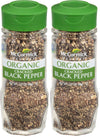 McCormick Gourmet Organic Cracked Black Pepper, 1.37 oz (Pack of 2)