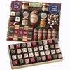 The Swiss Colony 25 Holiday Favorites - Assorted Sausage Meats Cheese Blocks And Spreadables Chocolates Sweet And Savory Variety Treats With Merry Christmas Petits Fours - Gourmet Mini Layer Cakes