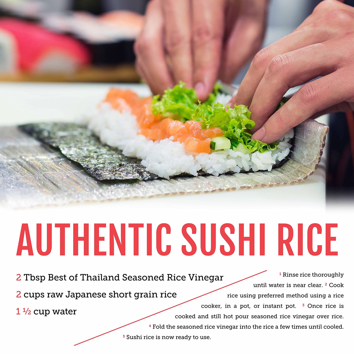 Best Of Thailand Seasoned Rice Vinegar | Fat Free, Gluten Free, No Msg, Kosher Safe Condiment, Marinade & Dressing For Authentic