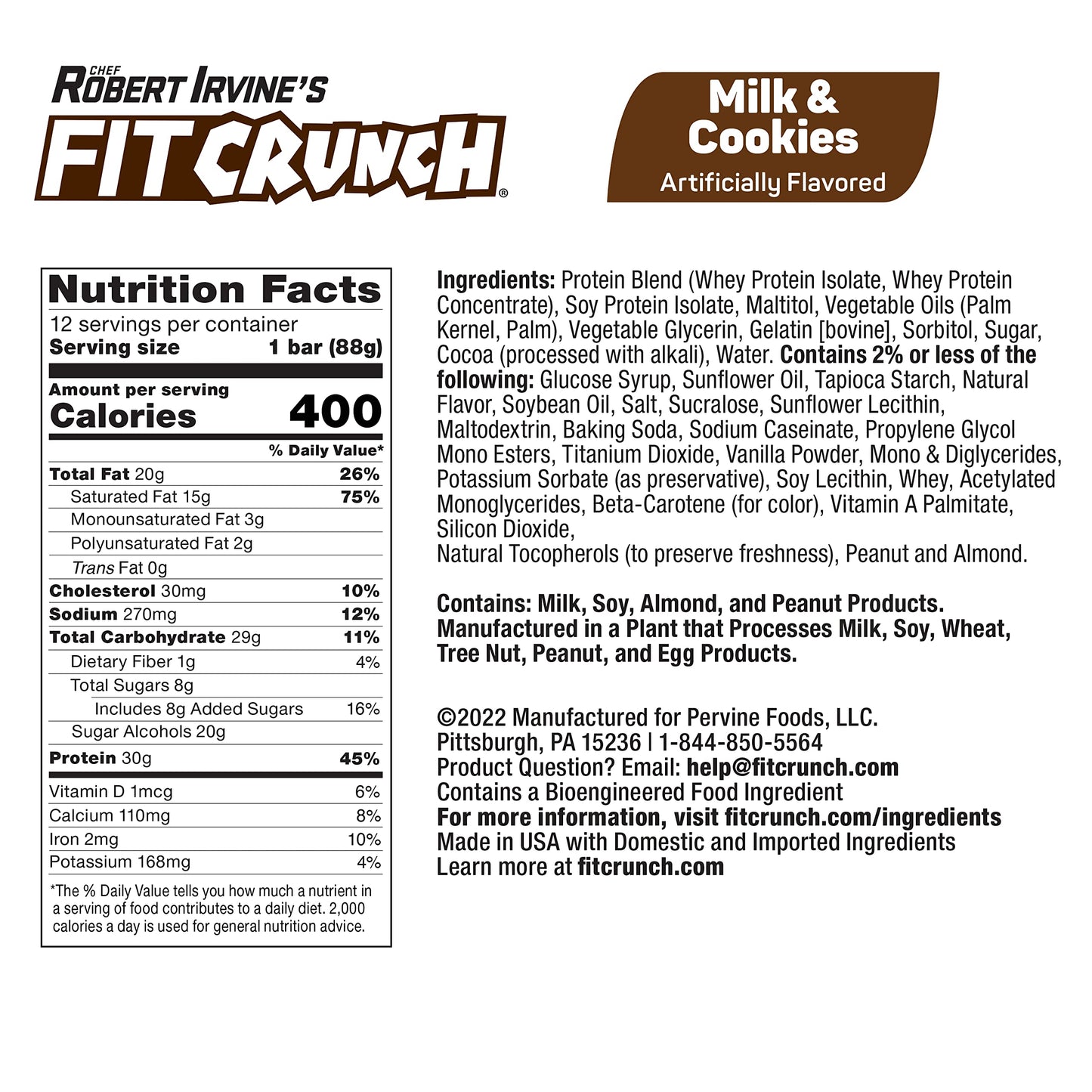 Fitcrunch Full Size Protein Bars, Designed By Robert Irvine, 6-Layer Baked Bar, 6G Of Sugar, Gluten Free & Soft Cake Core (Varie