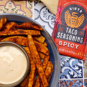 Siete Spicy Taco Seasoning Mix | Gluten Free | Vegan | Paleo | Preservative Free | Whole 30 Approved (6 Packets) 42 Servings