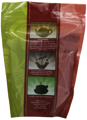 English Tea Store Loose Leaf, Organic English Breakfast Tea Pouches - 4Oz, 4 Ounce