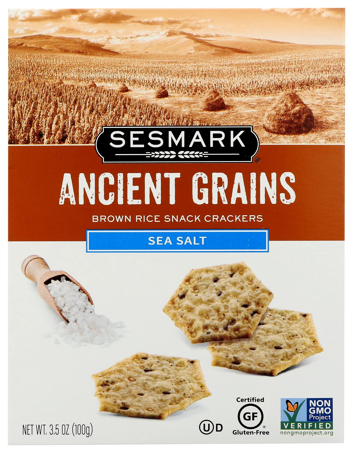Sesmark ers, Gluten Free, Sea Salt, 3.5000-ounces (Pack of6)