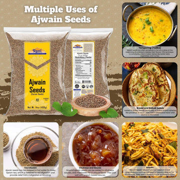 Rani Ajwain Seeds Whole 14oz (400g) - All Natural, Vegan, Gluten Friendly, NON-GMO, Kosher, Indian Origin