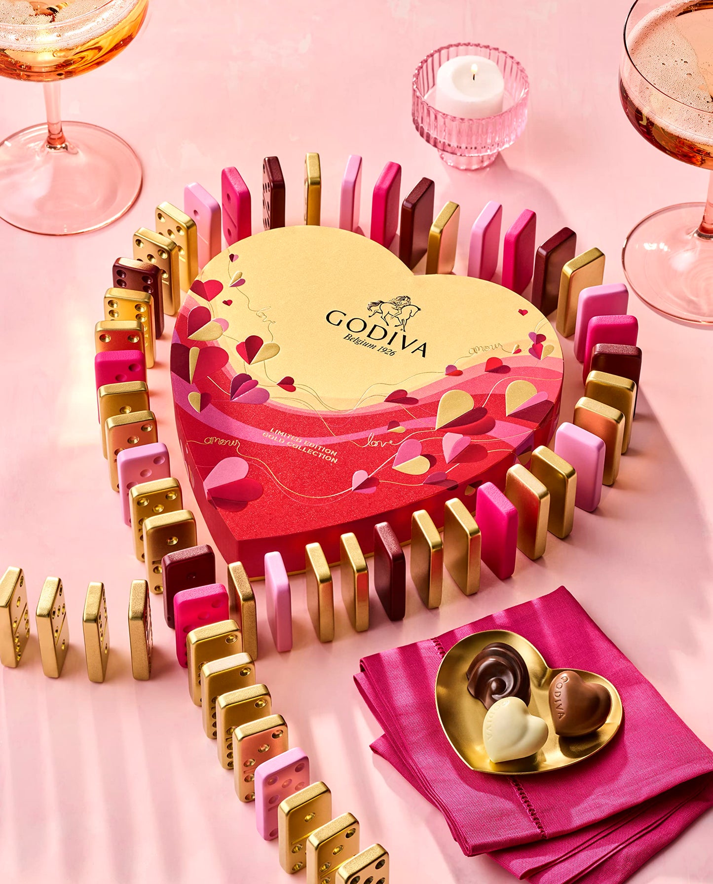 Godiva Chocolatier Valentine’S Day Heart Chocolate Gift Box - 14 Piece Assorted Milk, White And Dark Chocolate With Gourmet Fillings – Elegant Treat For Women Or Men