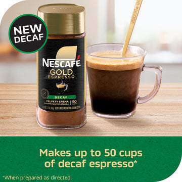 Nescaf   Gold Decaf Espresso Intense, Instant Coffee, 3.5 Oz