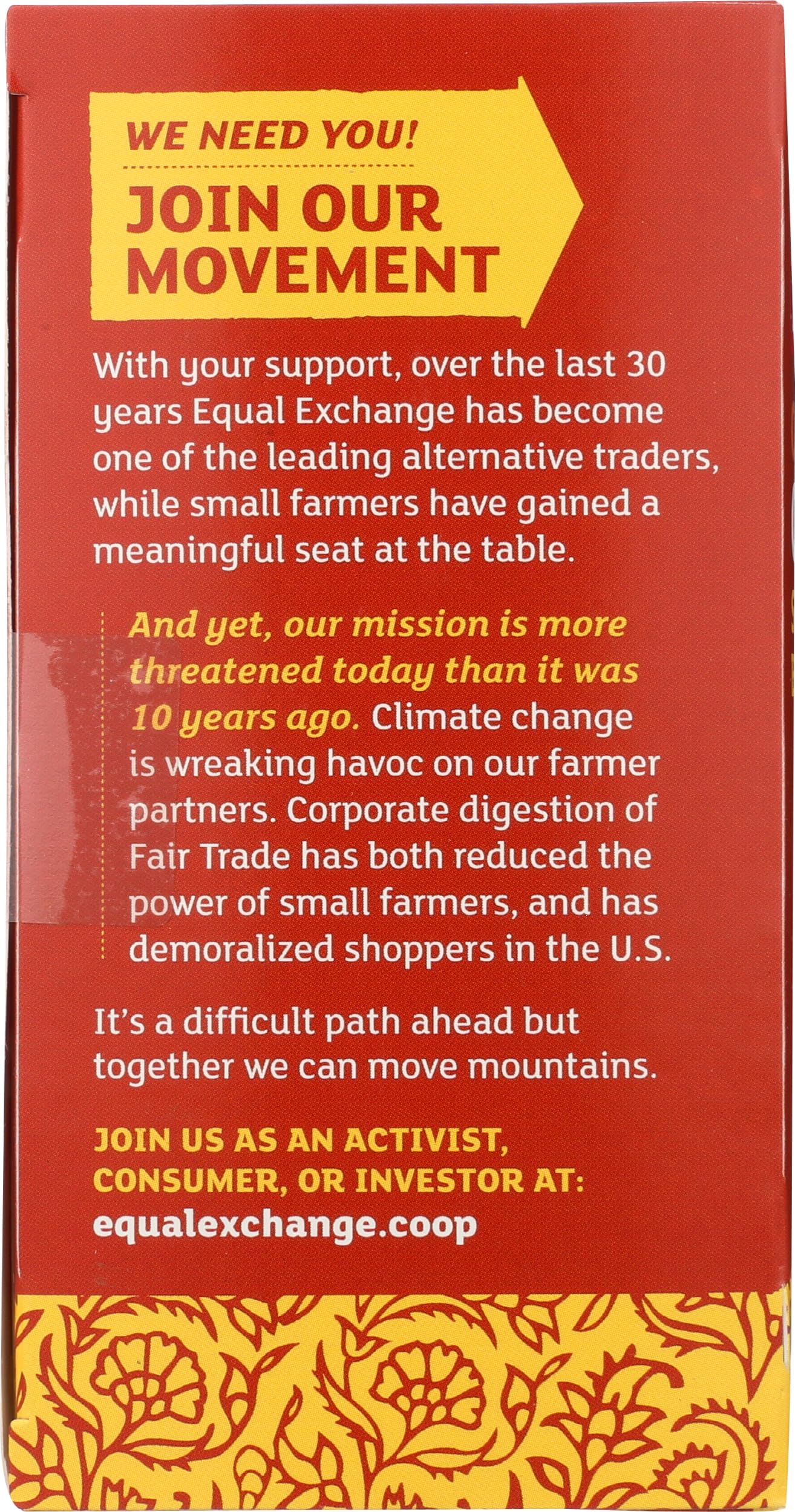 Equal Exchange Organic Tea Blk Chai W/Spice, 20 Ct