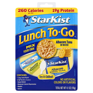 Starkist Lunch To-Go Albacore Mix Your Own Tuna Salad, 4.1 Ounce Kit, 12 Pack