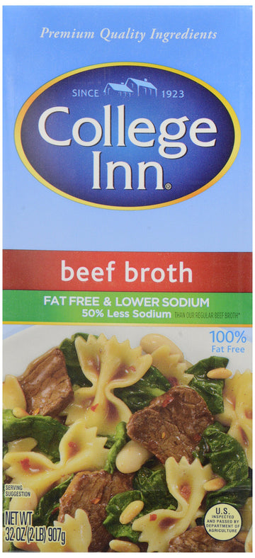 College Inn Fat Free and Lower Sodium Beef Broth, 32 oz