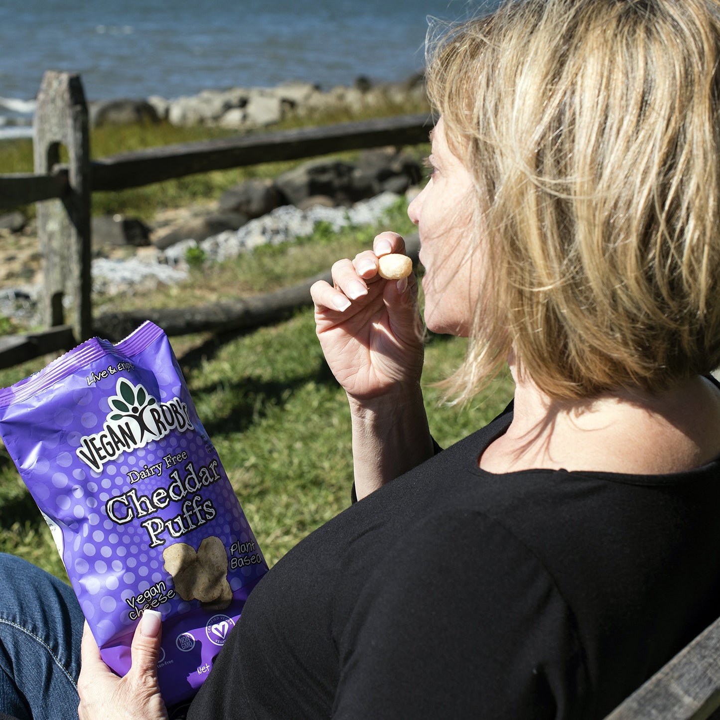 Vegan Robs Puffs, Cheddar | Dairy Free, Made with Vegan Cheese, Gluten-Free Snack, Plant Based, Vegan-Friendly, Non GMO | 3.5 O
