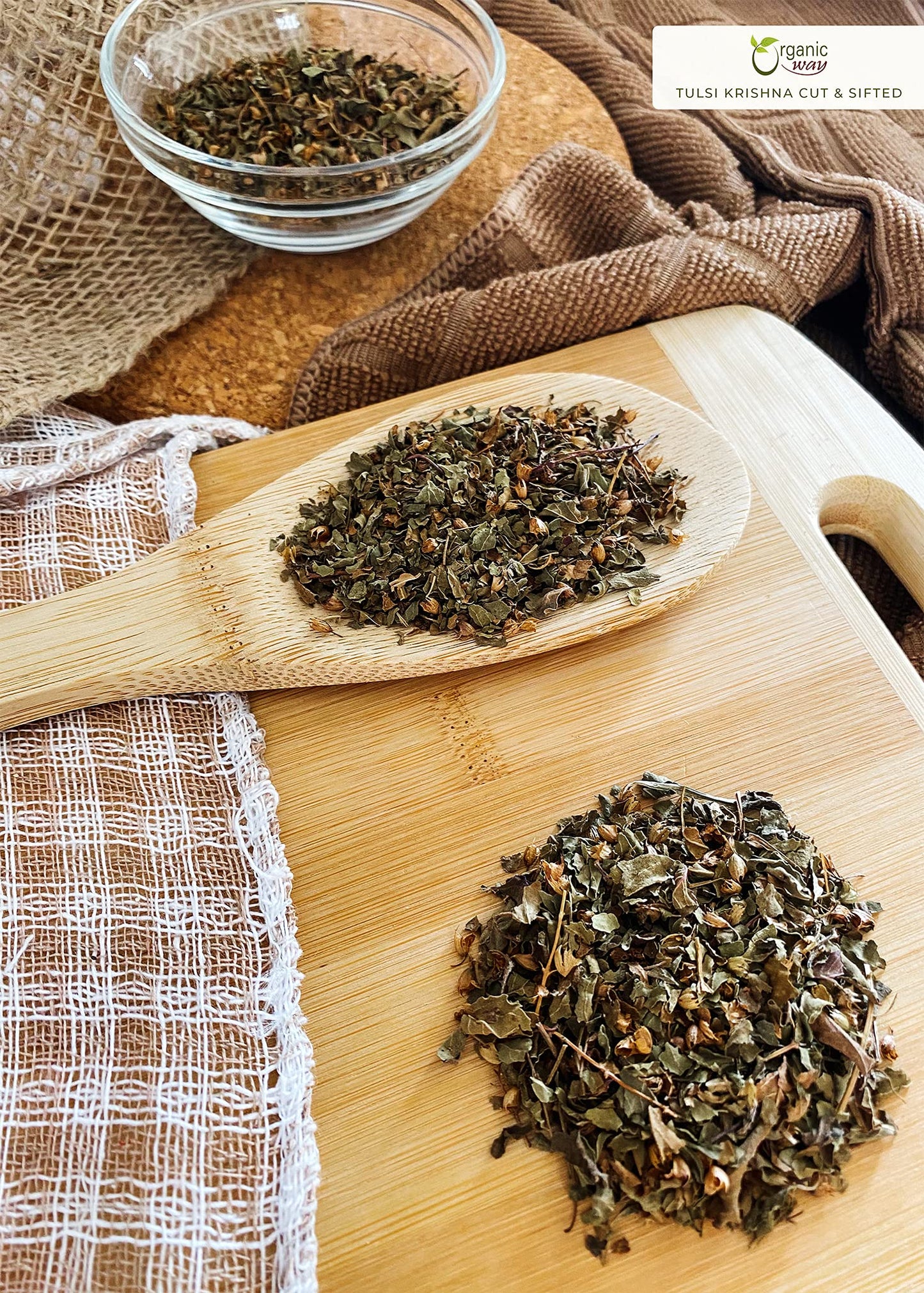 Organic Way Tulsi/Holy Basil Herbal Tea - 16 Oz, Organic, Non-GMO, Vegan, Gluten-Free, USDA Certified, Origin: India