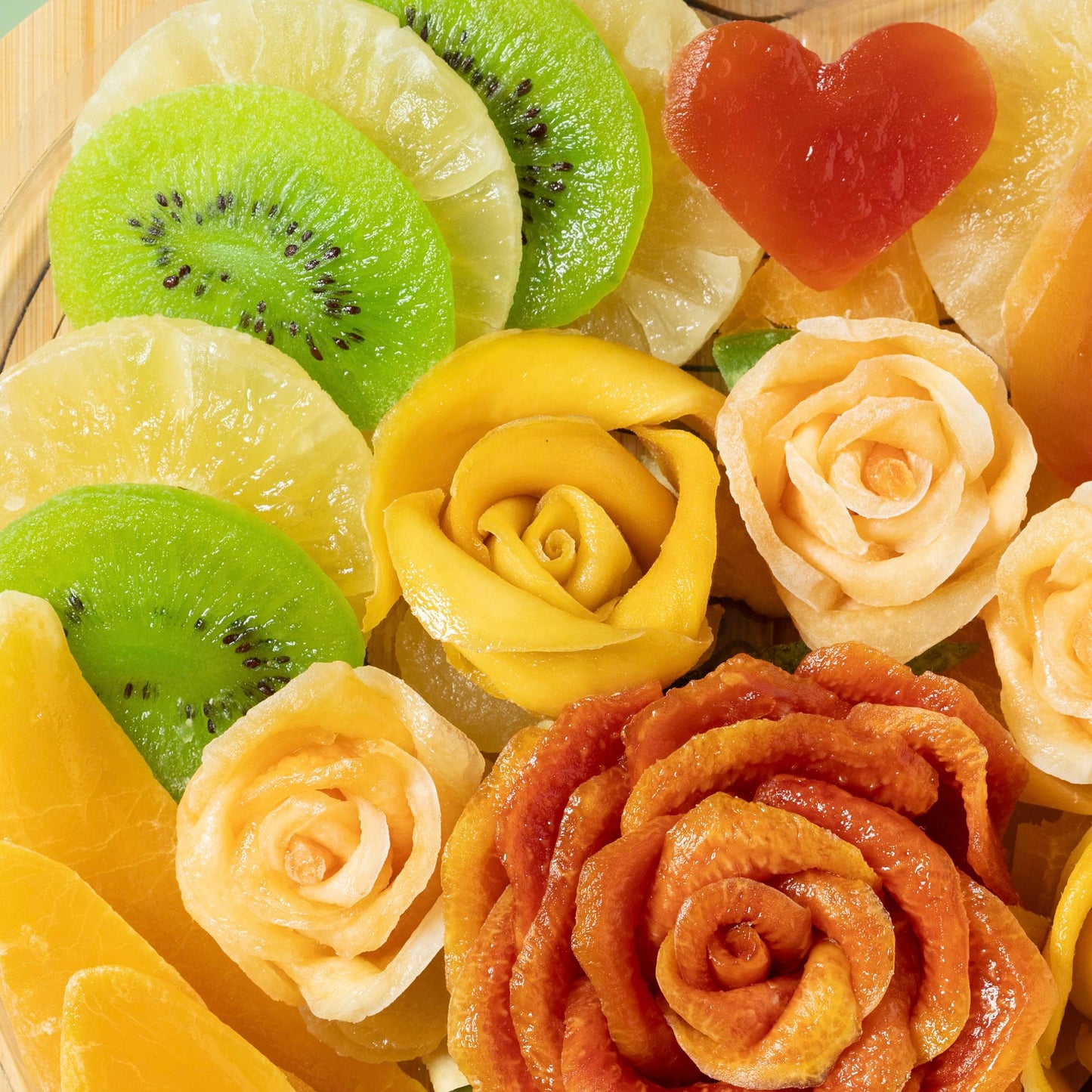 Mothers Day Gift Basket- Dried Fruit Heart Food Tray- Healthy Gourmet Snack Box- Variety Snacks - Love, Sympathy, Mom, Mother, G