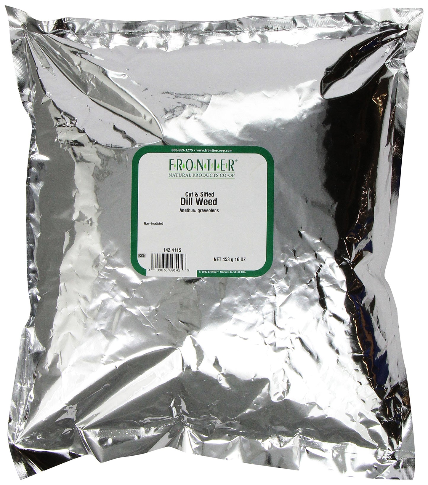 Frontier Co-Op Dill Herbal Product Cut & Sifted Kosher Non-Irradiated | 1 Lb. Bulk Bag | Anethum Gpartyolens L.