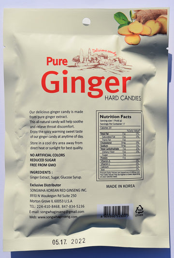 Pure Ginger Hard Candies 3 Bags