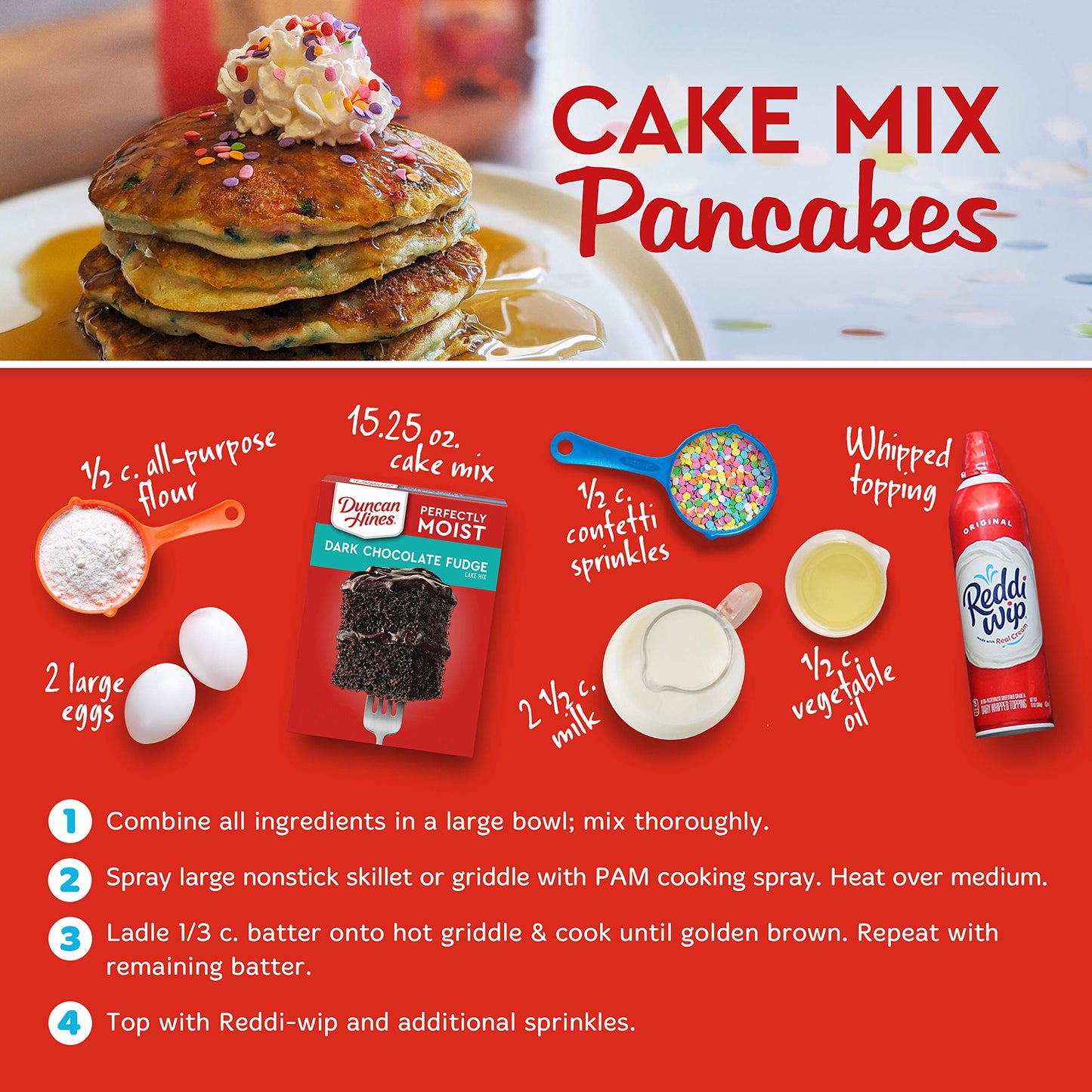 Duncan Hines Classic Cake Mix, Dark Chocolate Fudge, 15.25 Oz