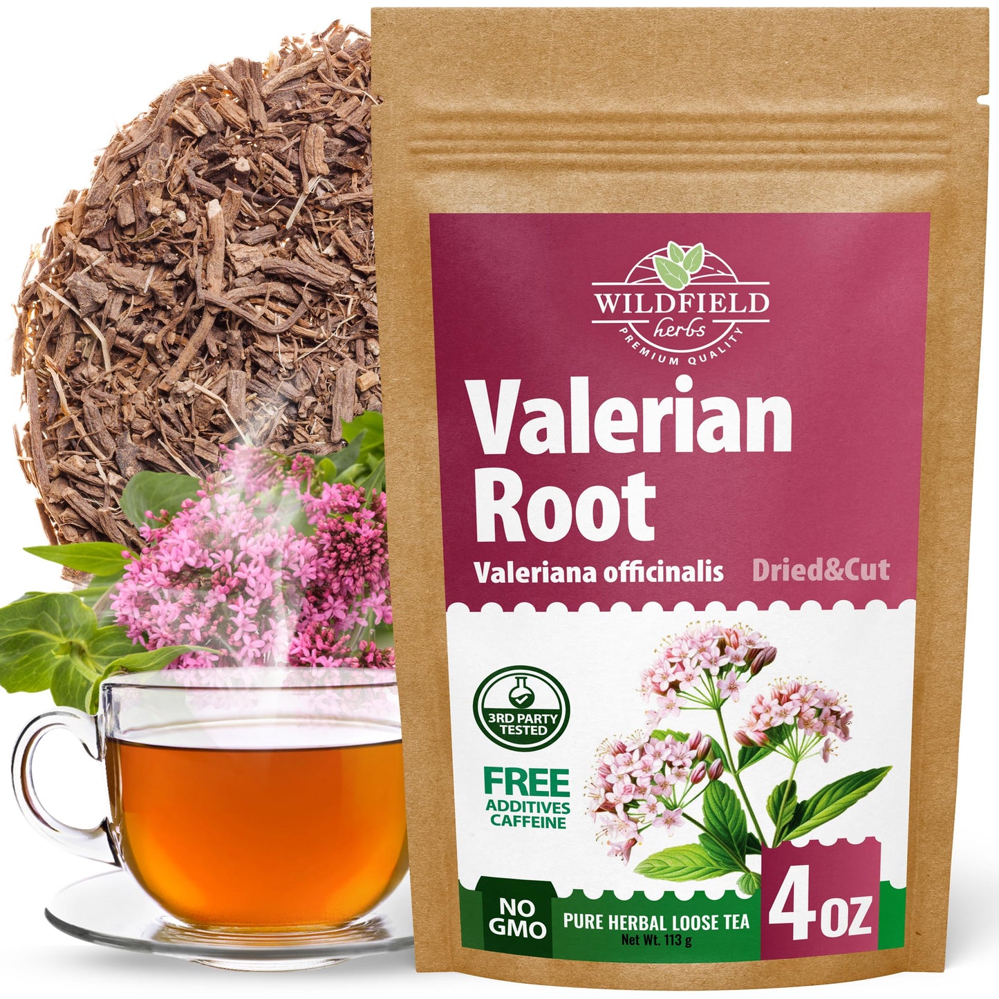 4 Oz. Valerian Root Herb Tea (Valeriana Officinalis) - 113G Dried Valerian Root Herbal Tea Ra?Z De Valeriana