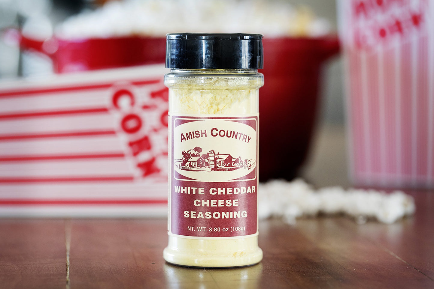 Amish Country Popcorn | Seasoning Variety Pack | 5 Bottles | Ballpark Buttersalt, Cheddar Cheese, White Cheddar, Ranch, Sour Cre