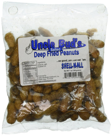 Salted Deep Fried Peanuts -Eat 'Em Shell-N-All 7 Oz
