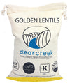 Montana Whole Golden Lentils | 4 lb Linen Drawstring Bag | Non-GMO | Kosher | Vegan | Non-Irradiated (Will Sprout) | Yellow Lent