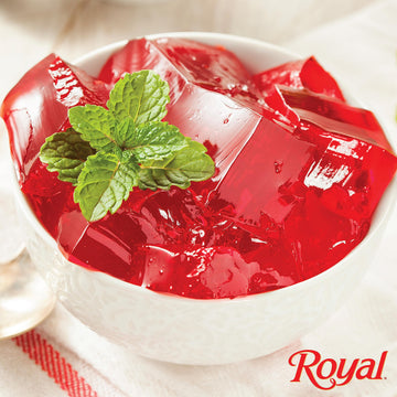 Royal Bilingual Gelatin, Fat Free Dessert Mix, Strawberry ,2.8 Ounce (Pack Of 12)