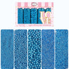 Confect Christmas Sprinkles - Assorted Pack of 5 (Friday Evening Party Bright Blue Mix with Dragees, Jimmies & Sparkling Sugar)