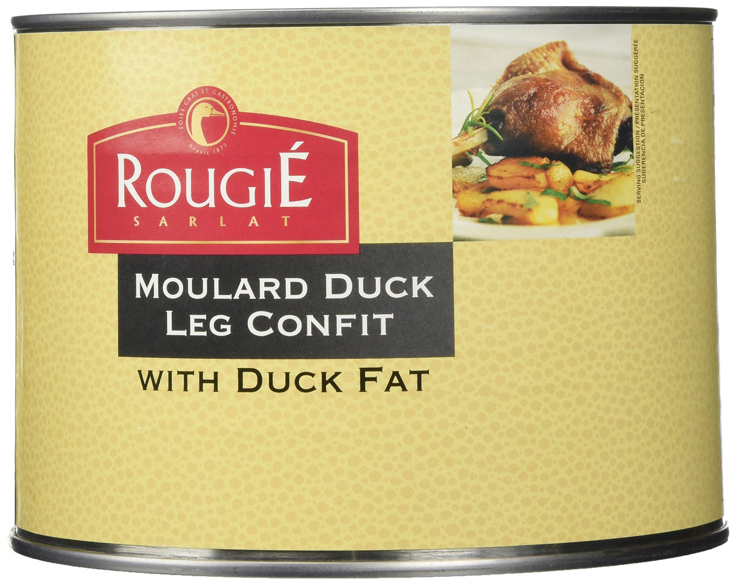 Rougie Confit of Duck Legs - 4 Legs, 52.91oz, Gourmet French Duck Meat, Ready-to-Eat, Perfect for Cooking and Serving