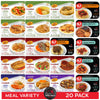 KJ Poultry Kosher Ready Meals - (20 Pack Variety) Prepared Entree Fully Cooked, Shelf Stable Microwave Dinner Travel, Military,