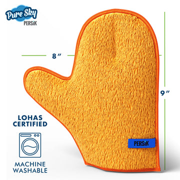 Persik Pure-Sky Microfiber Glove Dusting Mitt - Ultra Microfiber Cleaning Cloth Glove - Just Add Water No Detergents Needed - Us