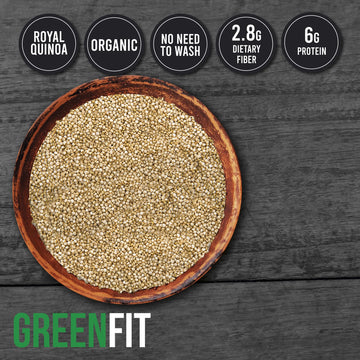 Royal Organic White Quinoa | Oa Quinoa Now Greenfit | Non-Gmo, Gluten-Free, Vegan, And Organic | Complete Protein, High Fiber, L