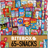 CANOPY SNACKS BITEBOX Snack Box Variety Pack 65 Count Gift Basket for Adults and Kids