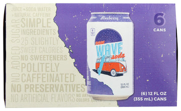 Wave Soda Bluebery 6Pack ( 12 X 12 Oz )