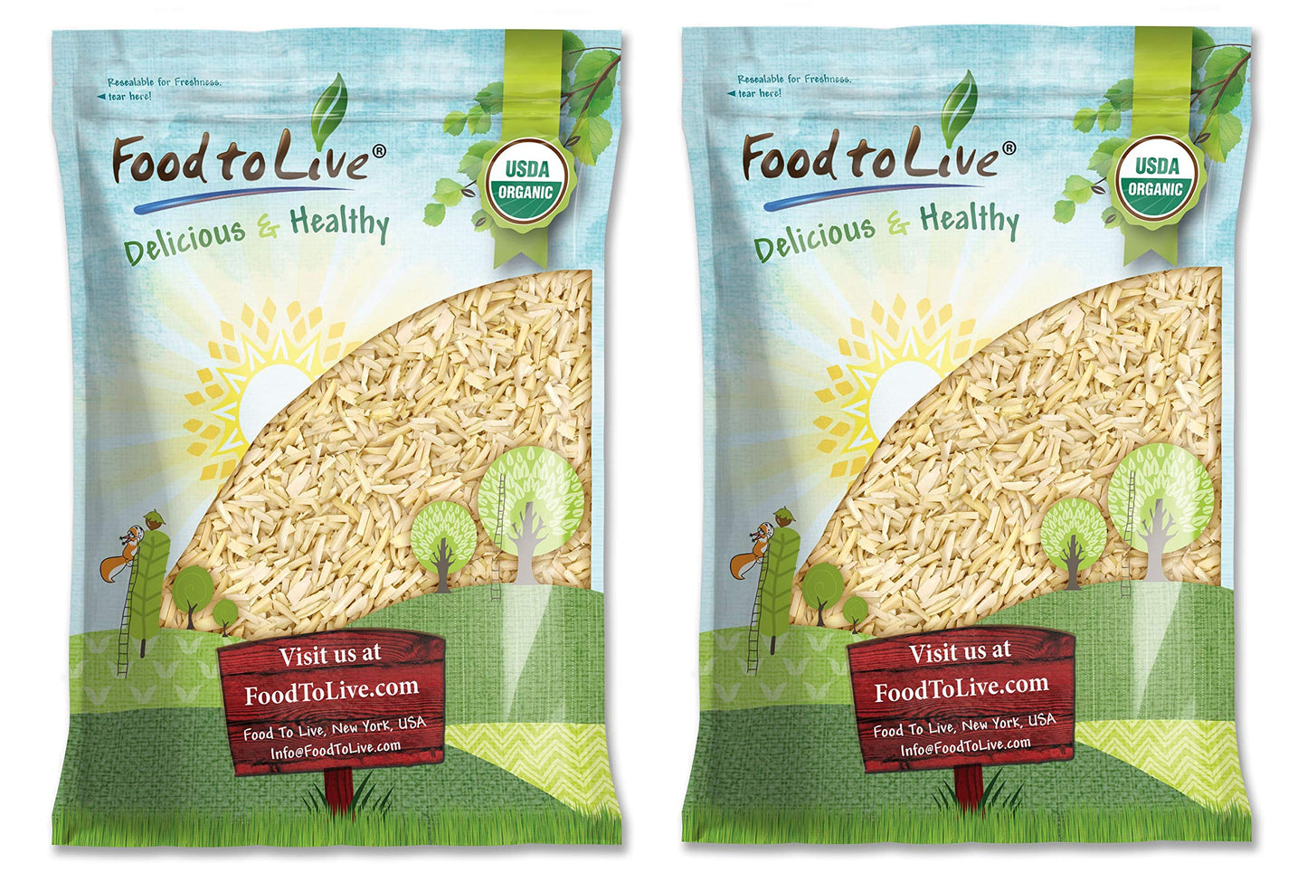 Food to Live Organic Blanched Slivered Almonds, 14 Pounds - Non-GMO, Raw, Unpasteurized, Unsalted, Vegan, Keto, Paleo, Kosher, B