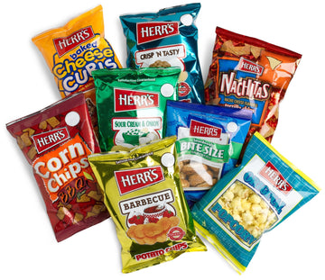 Herrs 8-Flavor Variety Snack Pack (45.75 Total Ounces), Assorted Bags (Pack of 42)