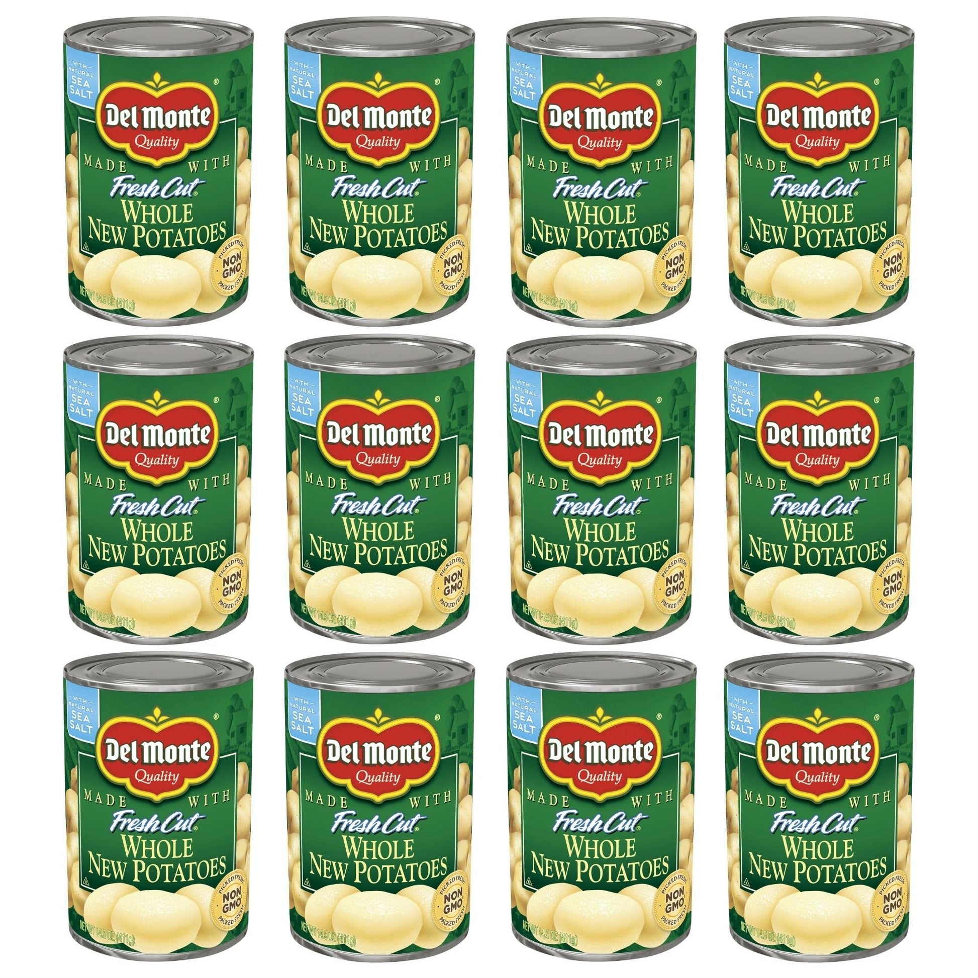 DEL MONTE FRESH CUT Whole New Canned Potatoes, Canned Vegetables, 12 Pack, 14.5 oz Can