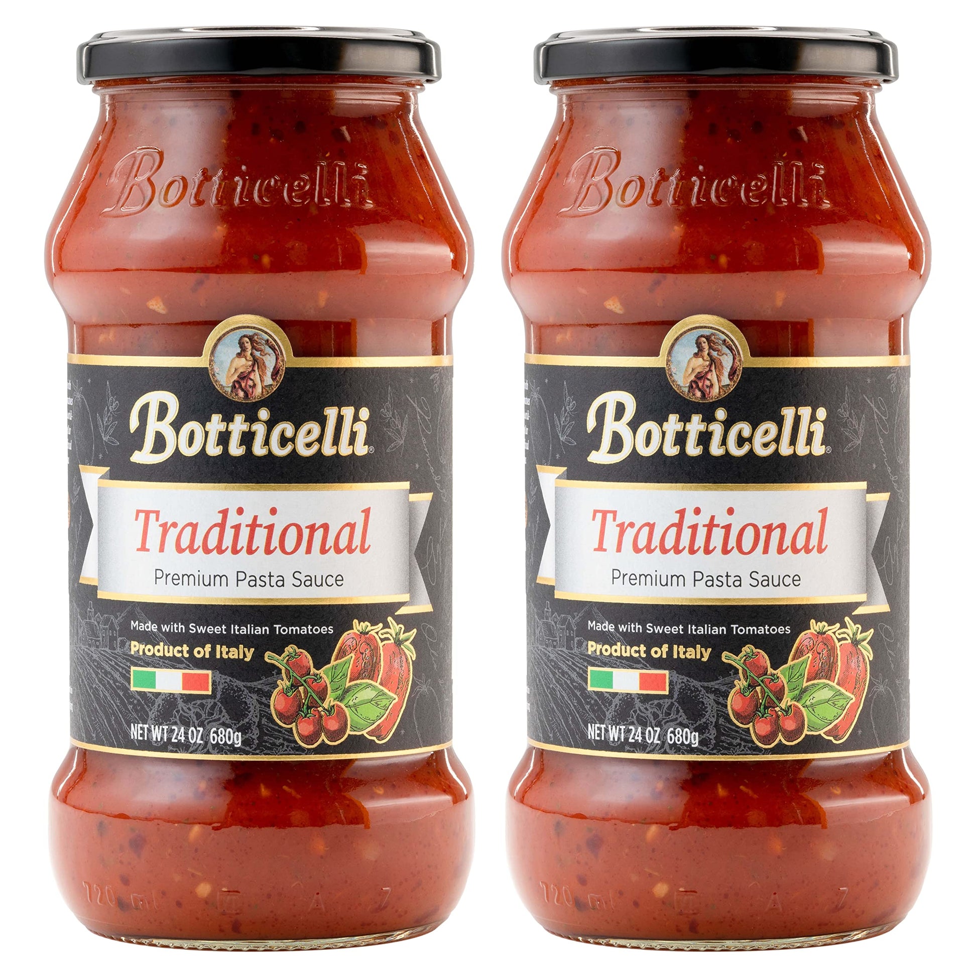 Botticelli Pasta Sauce | 2-Pack | 24 oz each (Traditional)