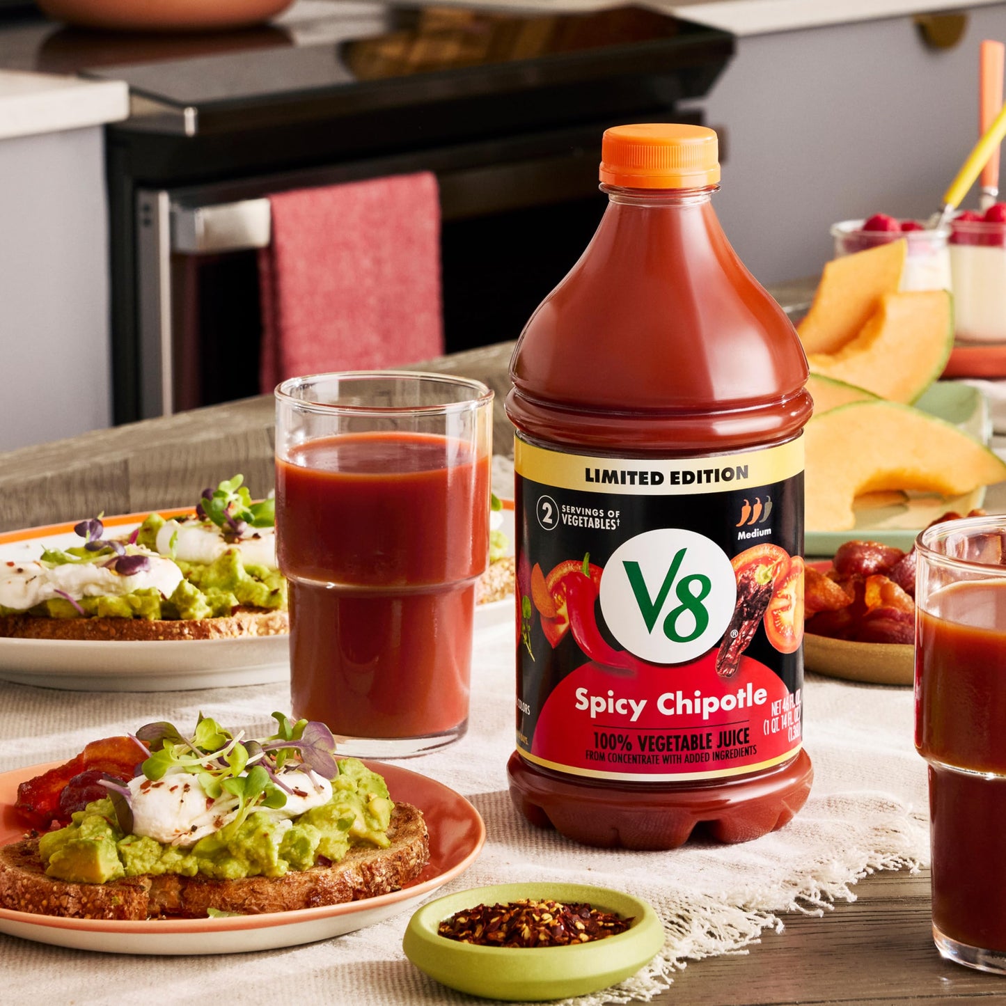 V8 Spicy Chipotle 100% Vegetable Juice 46 fl oz Bottle