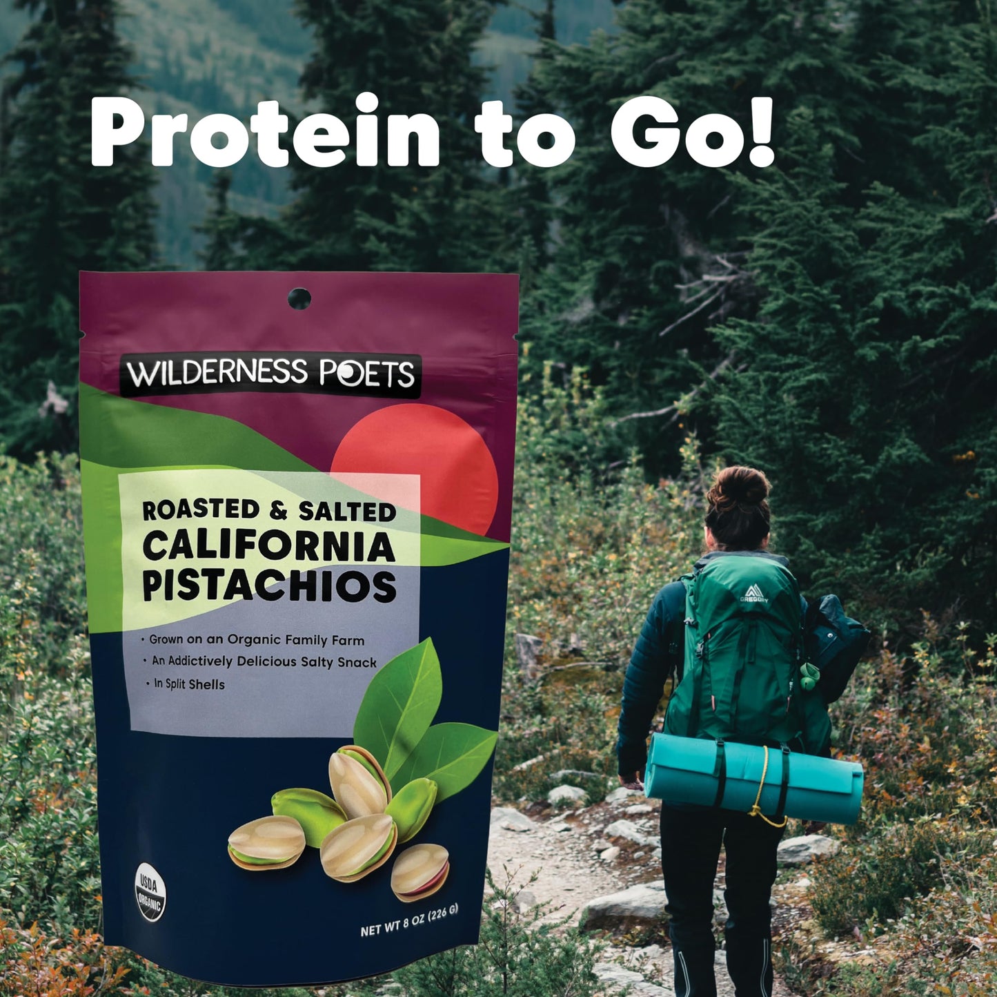 Wilderness Poets, Organic California Pistachios - Roasted With Sea Salt, In Shell (8 Ounce)