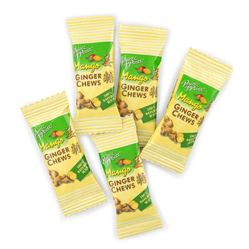 Prince of Peace Ginger Chews with Mango, 1 lb. - Candied Ginger - Mango Candy - Mango Ginger Chews - Natural Candy