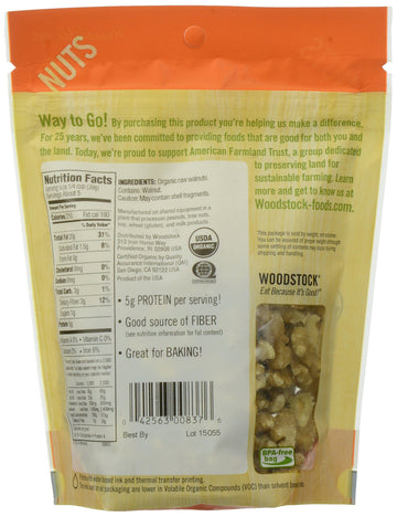 Woodstock Organic Walnuts Halves And Pieces, 5.5 Oz (Packaging May Vary)